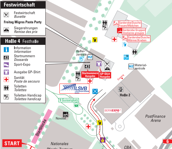 Situationsplan Zelt GP Bern